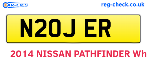 N20JER are the vehicle registration plates.