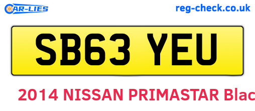 SB63YEU are the vehicle registration plates.
