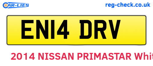 EN14DRV are the vehicle registration plates.