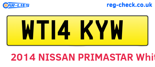 WT14KYW are the vehicle registration plates.