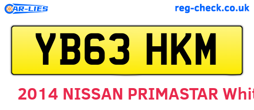 YB63HKM are the vehicle registration plates.
