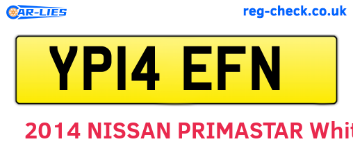 YP14EFN are the vehicle registration plates.