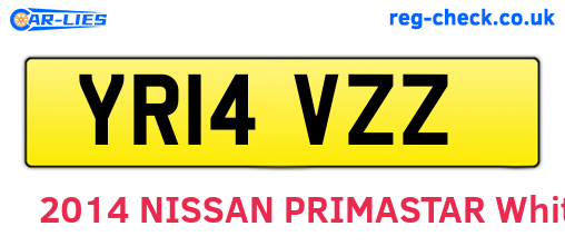 YR14VZZ are the vehicle registration plates.