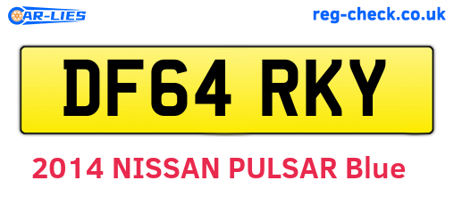 DF64RKY are the vehicle registration plates.