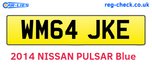 WM64JKE are the vehicle registration plates.