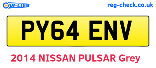 PY64ENV are the vehicle registration plates.