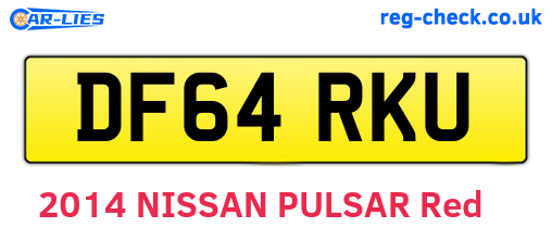 DF64RKU are the vehicle registration plates.