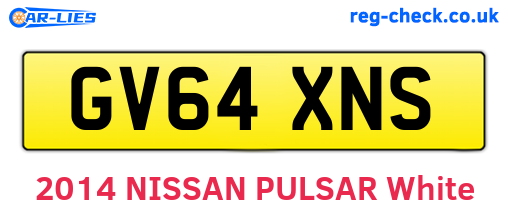 GV64XNS are the vehicle registration plates.