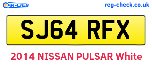 SJ64RFX are the vehicle registration plates.
