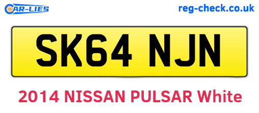 SK64NJN are the vehicle registration plates.