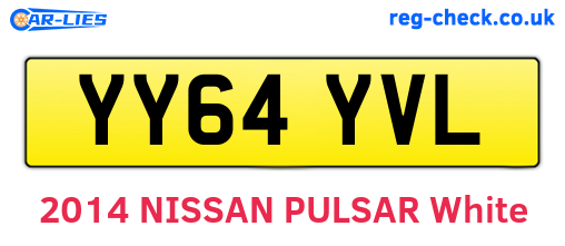 YY64YVL are the vehicle registration plates.