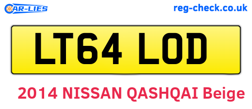 LT64LOD are the vehicle registration plates.