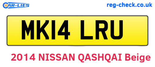 MK14LRU are the vehicle registration plates.