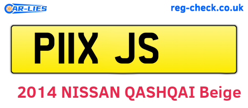 P11XJS are the vehicle registration plates.