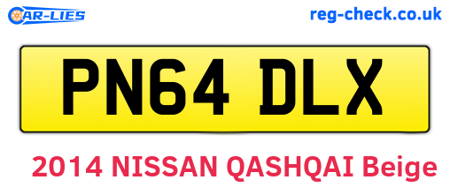 PN64DLX are the vehicle registration plates.