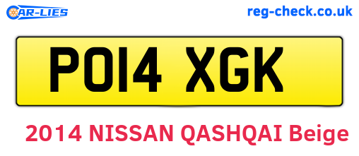 PO14XGK are the vehicle registration plates.