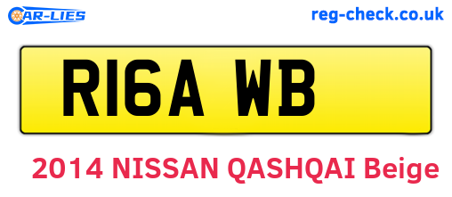 R16AWB are the vehicle registration plates.