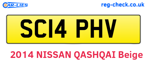 SC14PHV are the vehicle registration plates.