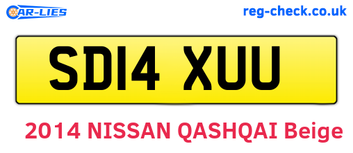 SD14XUU are the vehicle registration plates.