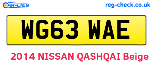 WG63WAE are the vehicle registration plates.