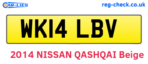 WK14LBV are the vehicle registration plates.