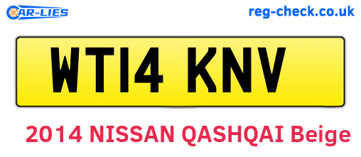WT14KNV are the vehicle registration plates.