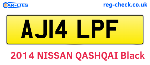 AJ14LPF are the vehicle registration plates.