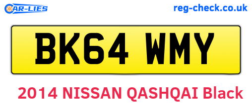 BK64WMY are the vehicle registration plates.