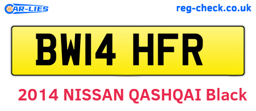BW14HFR are the vehicle registration plates.