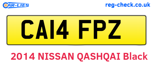 CA14FPZ are the vehicle registration plates.