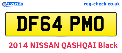 DF64PMO are the vehicle registration plates.