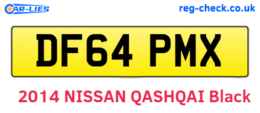 DF64PMX are the vehicle registration plates.