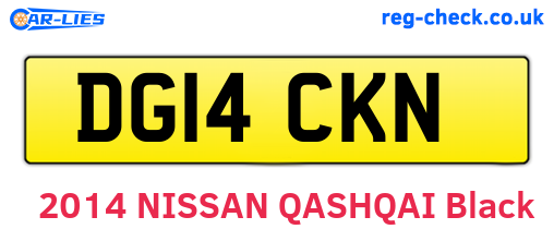 DG14CKN are the vehicle registration plates.