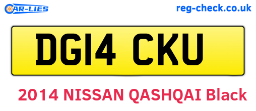 DG14CKU are the vehicle registration plates.