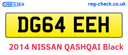 DG64EEH are the vehicle registration plates.