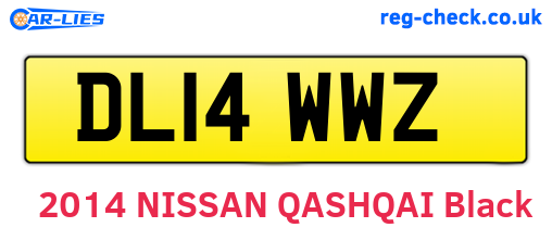 DL14WWZ are the vehicle registration plates.