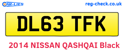 DL63TFK are the vehicle registration plates.