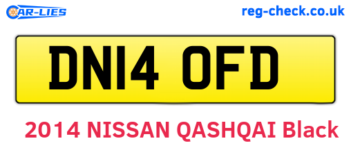 DN14OFD are the vehicle registration plates.