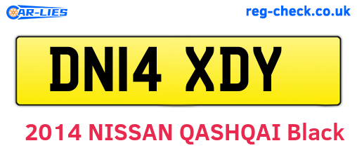 DN14XDY are the vehicle registration plates.