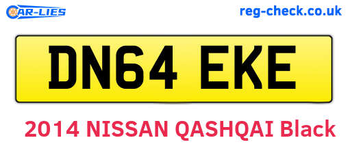 DN64EKE are the vehicle registration plates.