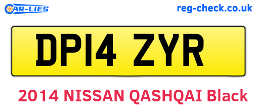 DP14ZYR are the vehicle registration plates.