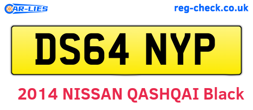 DS64NYP are the vehicle registration plates.