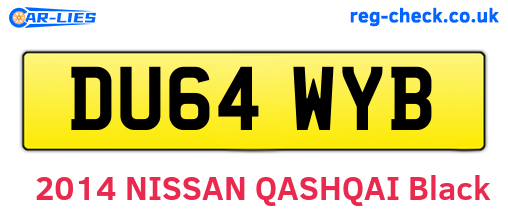 DU64WYB are the vehicle registration plates.