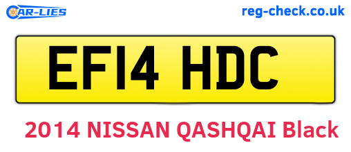 EF14HDC are the vehicle registration plates.