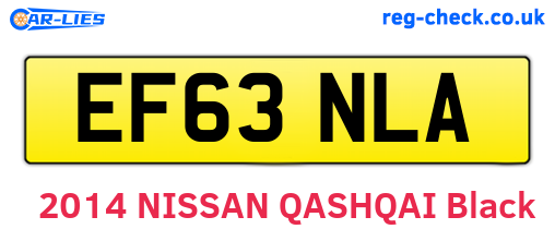 EF63NLA are the vehicle registration plates.