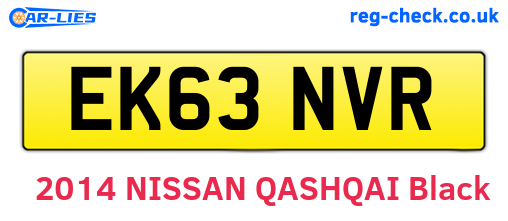 EK63NVR are the vehicle registration plates.