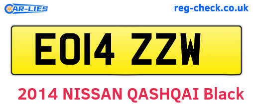 EO14ZZW are the vehicle registration plates.