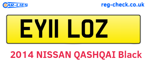 EY11LOZ are the vehicle registration plates.