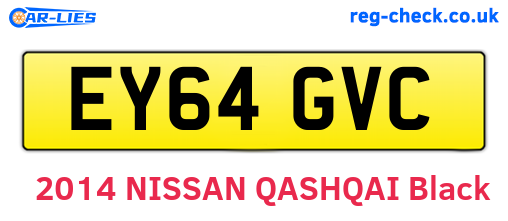 EY64GVC are the vehicle registration plates.