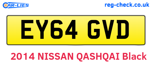 EY64GVD are the vehicle registration plates.